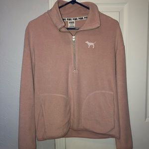 Light pink Victoria’s Secret pull over.